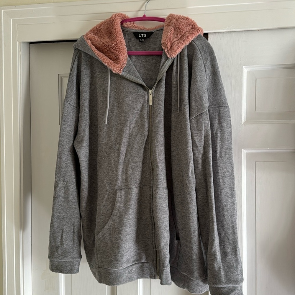 LTS long tall, Sally women’s plus full size zip hooded sweatshirt top size 22-24
